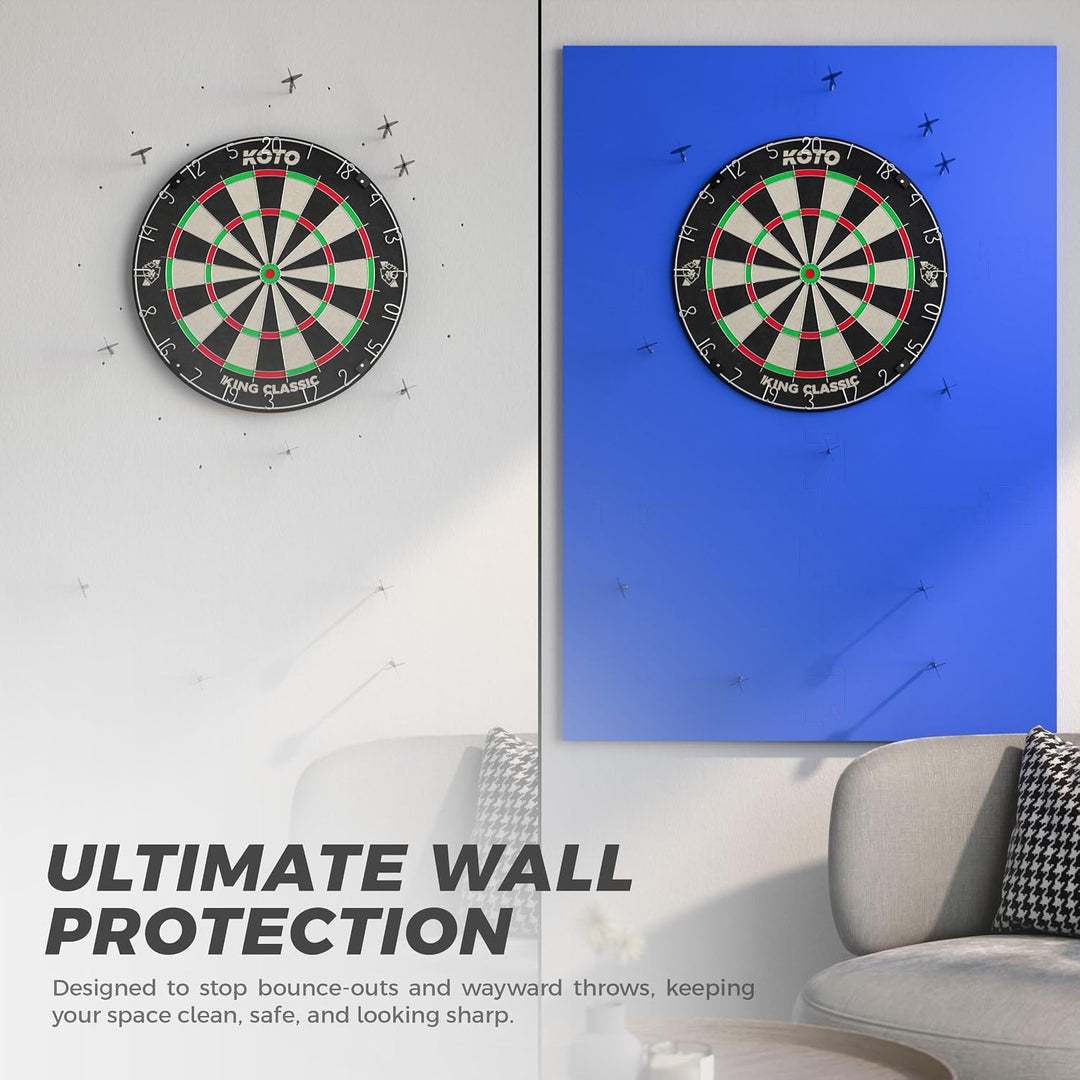 KOTO - 4pcs. Dart Surround, langlebige Dart wandschutz, verhindert Schäden, Eva 6PCS Quadrat Blau, 6