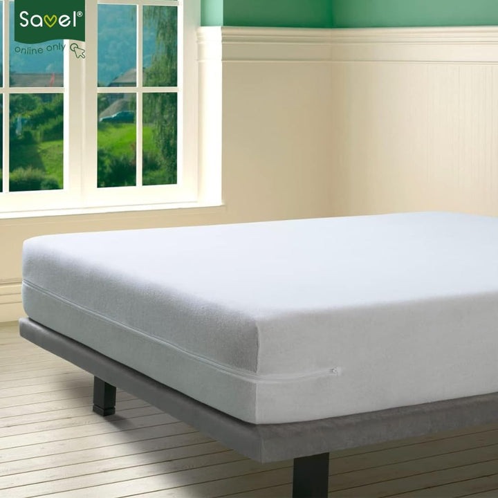Savel - Matratzenbezug aus 100% Baumwollfrottee, elastisch, anpassungsfähig, hochabsorbierend (Stück