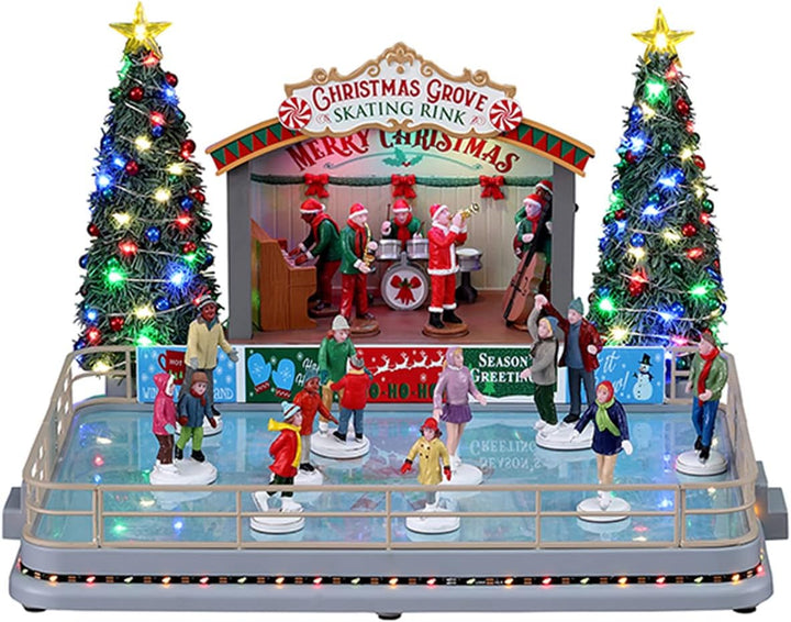Lemax 14870-UK Caddington Village Sights & Sounds: Christmas Grove Skating Rink