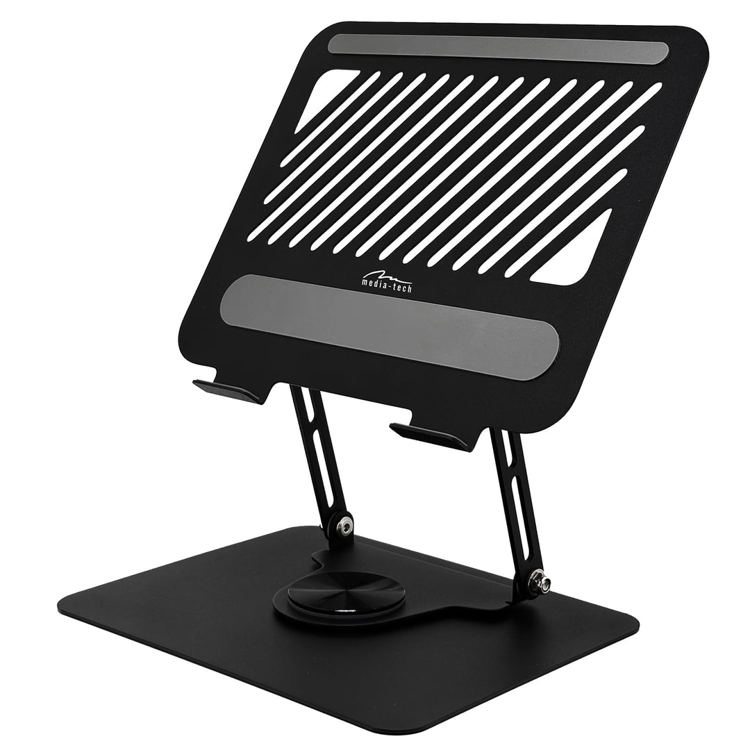 Media-Tech MT2662 Verstellbarer Laptopständer 10-17 Zoll | 360° Drehbares Ergonomisches Schreibtisch