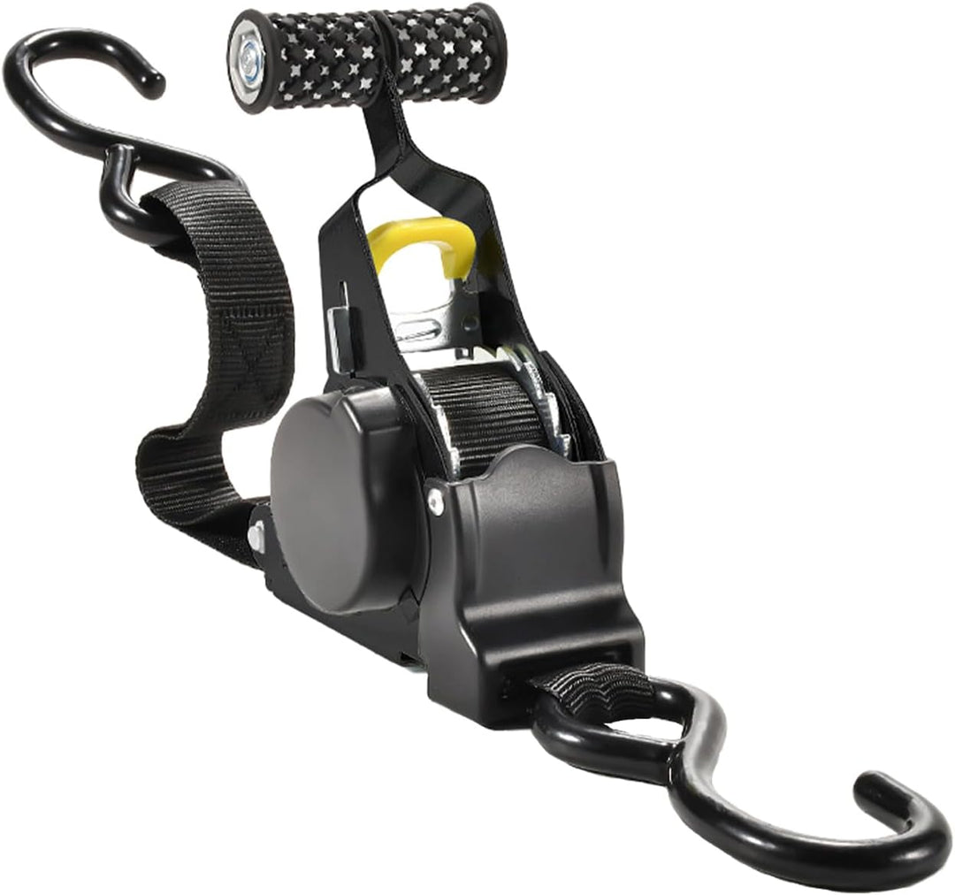 Retractable Ratchet Straps, Auto Retracting Ratcheting Tie Down Belts, 6.69x12.99 Inches Conveneint