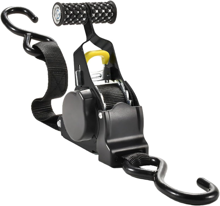 Retractable Ratchet Straps, Auto Retracting Ratcheting Tie Down Belts, 6.69x12.99 Inches Conveneint