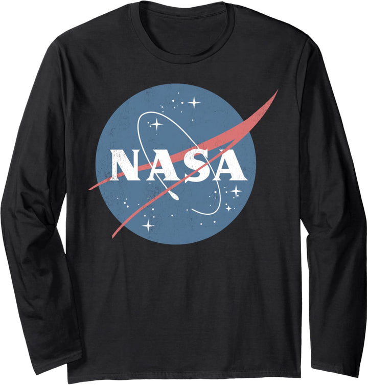 NASA Faded Classic Logo Chest Poster Langarmshirt