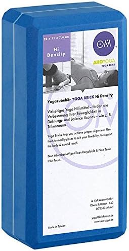 Yoga Block PRO Yogablock aus hochverdichtetem Eva Schaum Yoga Hilfsmittel blau, blau