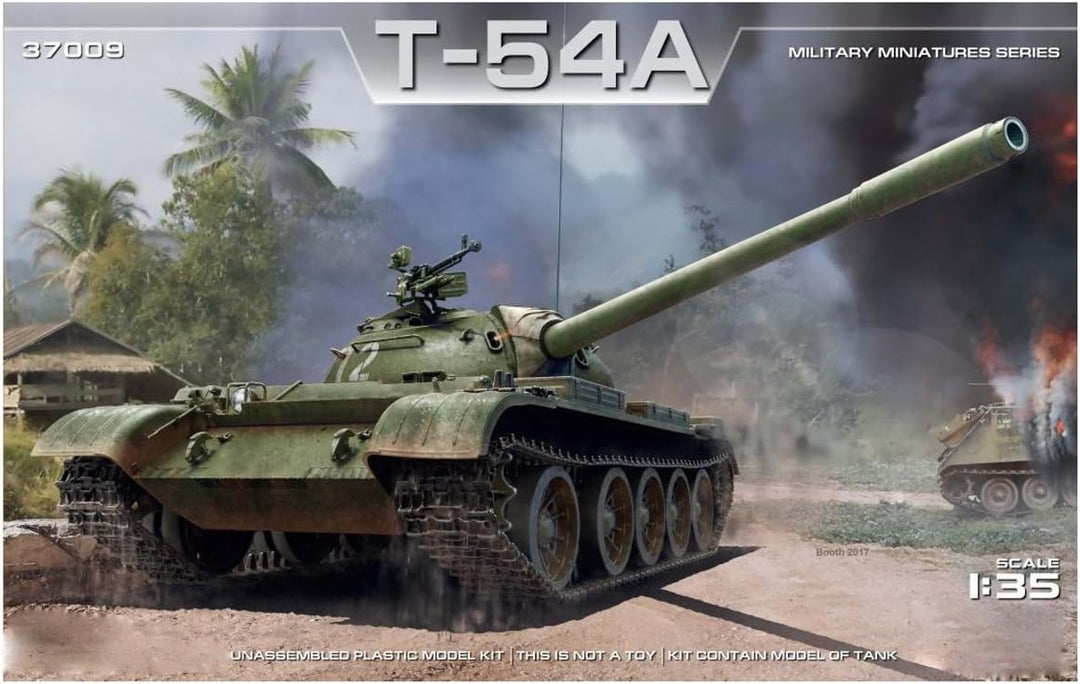 Mini Art 37009 1:35 T-54A m. Interieur-originalgetreue Nachbildung, Modellbau, Plastik Bausatz, Bast