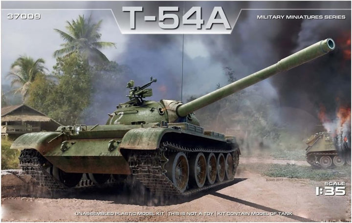 Mini Art 37009 1:35 T-54A m. Interieur-originalgetreue Nachbildung, Modellbau, Plastik Bausatz, Bast
