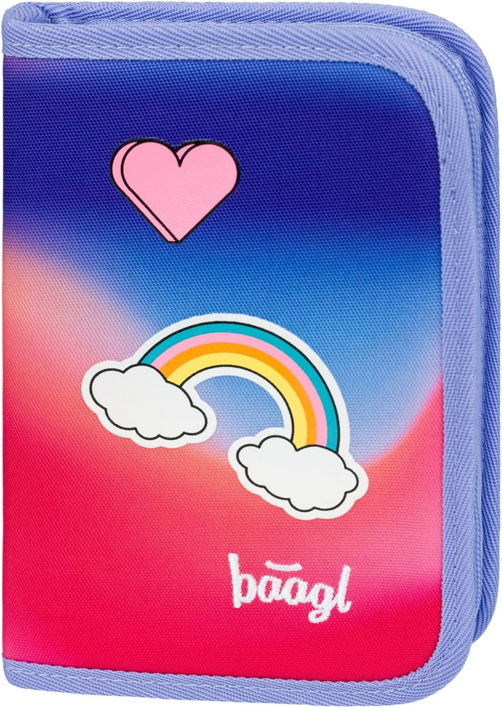 Baagl Schulranzen Mädchen für 1. Klasse, Airy Schultasche Set 3-Teilig, Grundschule Schulrucksack fü