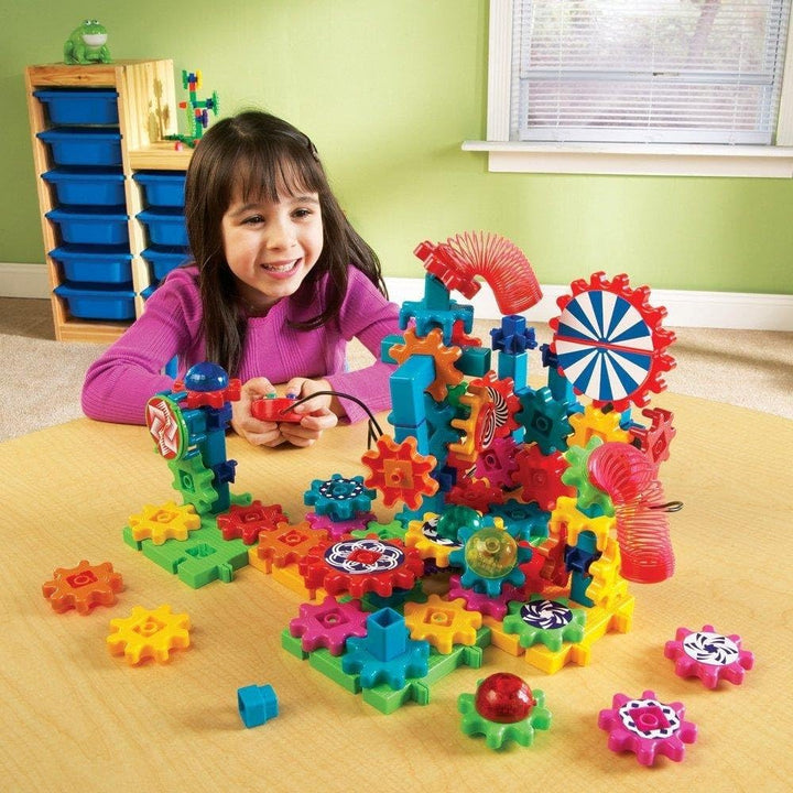 Learning Resources Gears! Gears! Gears! Motorisiertes Bauset Lichter und Action, Lichter und Action