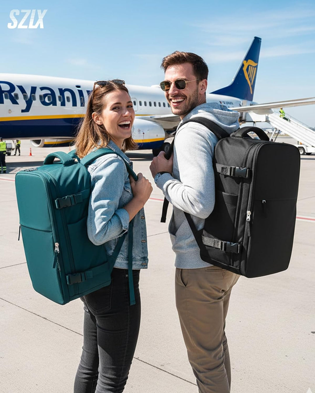 SZLX Vakuum Rucksack Ryanair Handgepäck 40x30x20 Wizzair Rucksack 40x20x25 für Ryanair Reiserucksack
