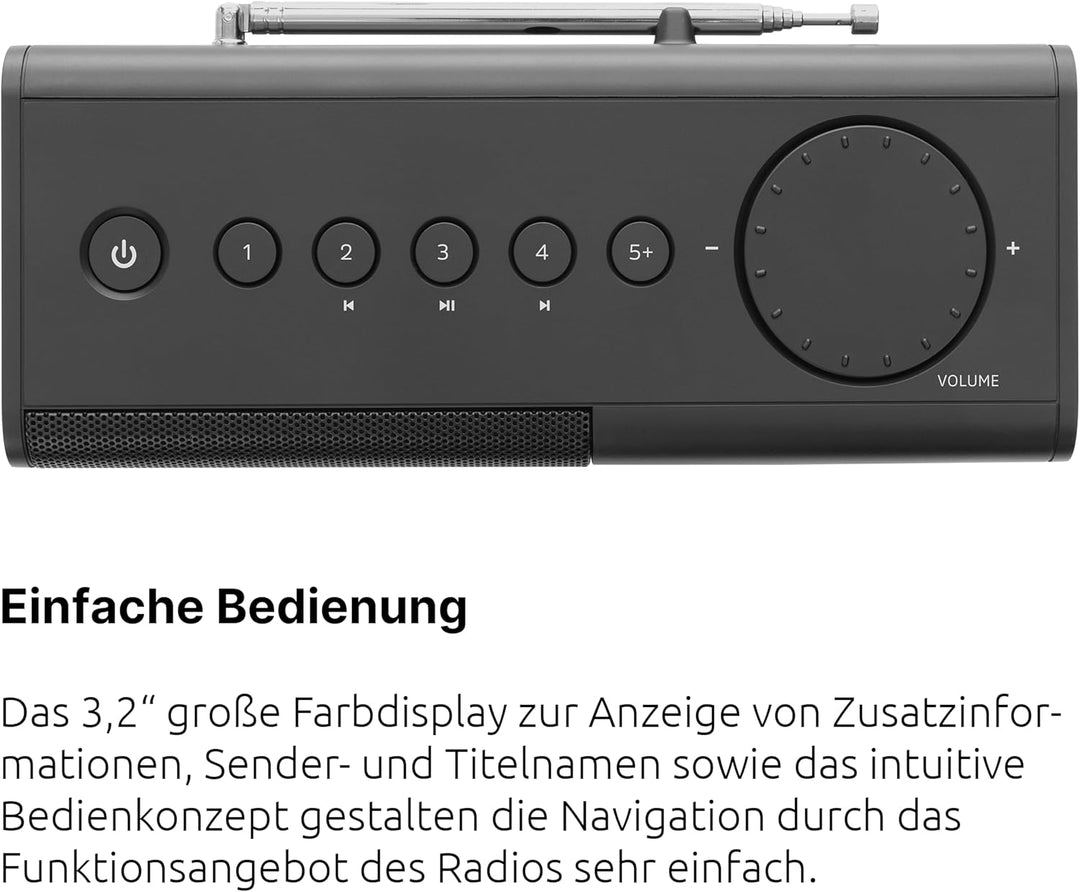 TechniSat DIGITRADIO 217 – Kompaktes und tragbares DAB+ Digitalradio (UKW Radio, Farbdisplay, Blueto