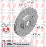 ZIMMERMANN 100.3303.52 Bremsscheibe, vorne, perforiert, Sport Coat Z