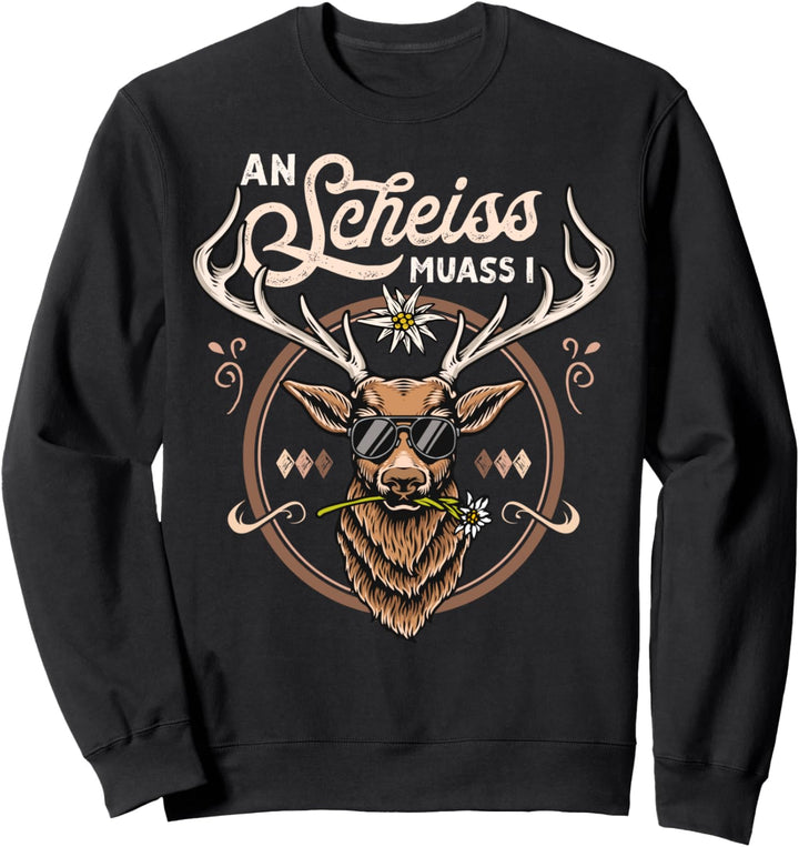 Trachtenshirt Herren Outfit Passend für Oktoberfest Trachten Sweatshirt