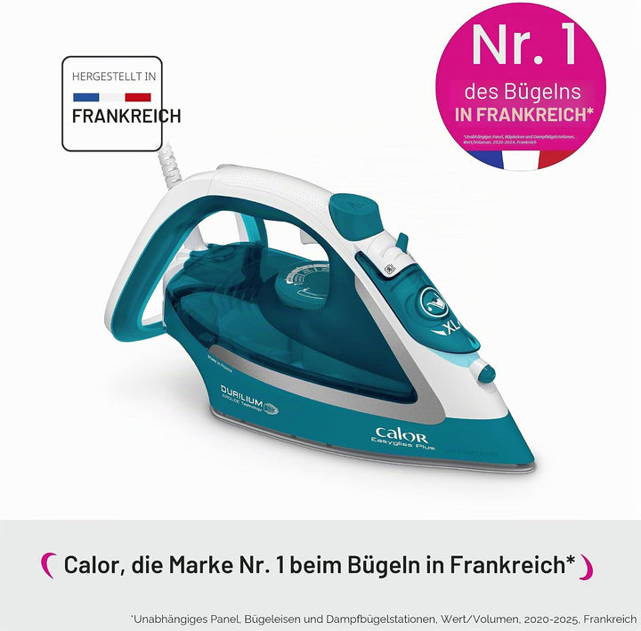 Calor Easygliss Plus FV5719C0 Dampfbügeleisen, türkis 195 g/min, 195 g/min