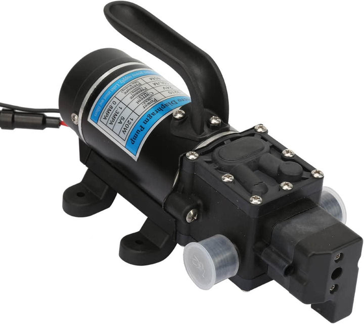 Selbstansaugende Wasserpumpe, 12V/24V 120W 10L/m Membranpumpe Hochdruckwasserpumpe Elektrische Wasse