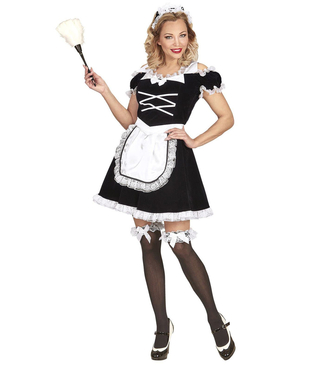 "FRENCH MAID" (dress with apron, headpiece) - (XL), XL