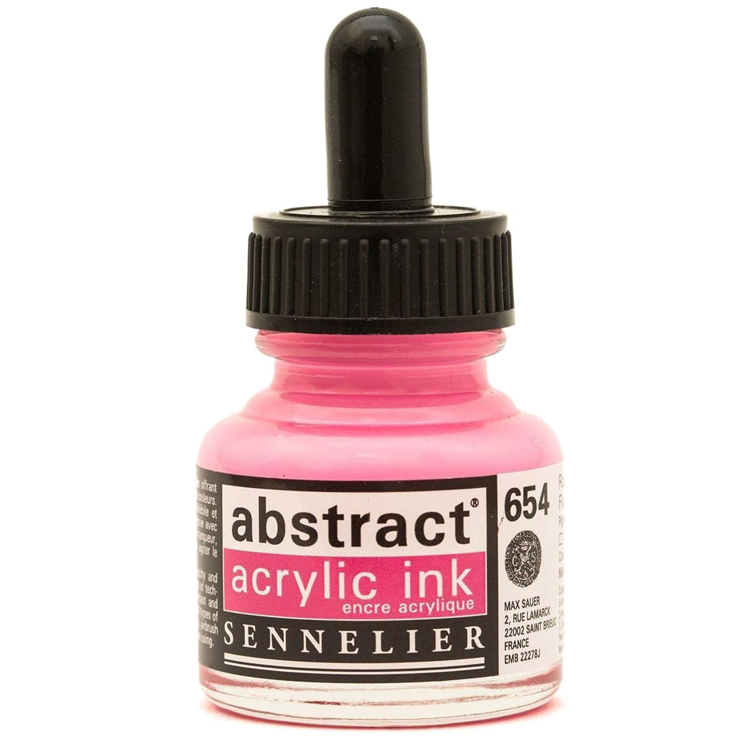 Encre Acrylique Rose Fluorescent - 30ml - Abstract - Sennelier