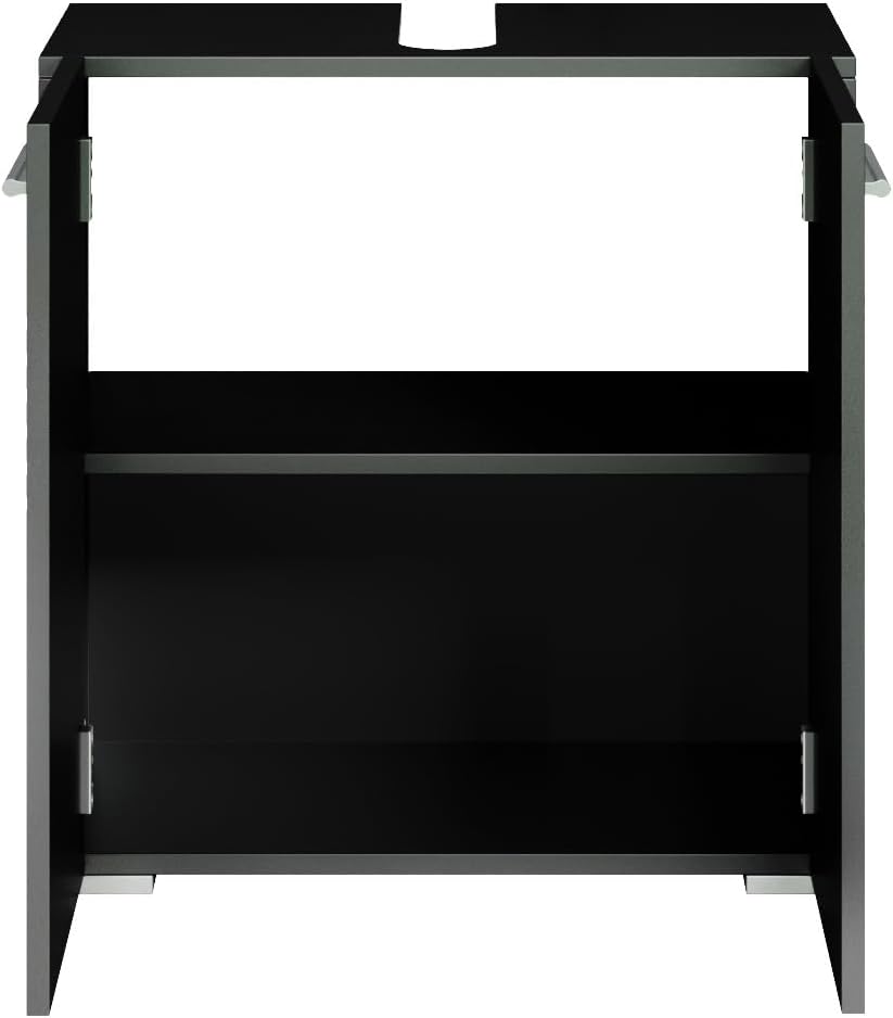 Badezimmer Badmöbel Jupiter Schwarz - Unterschrank Badmöbelset Badschrank Schrank Waschbeckenuntersc