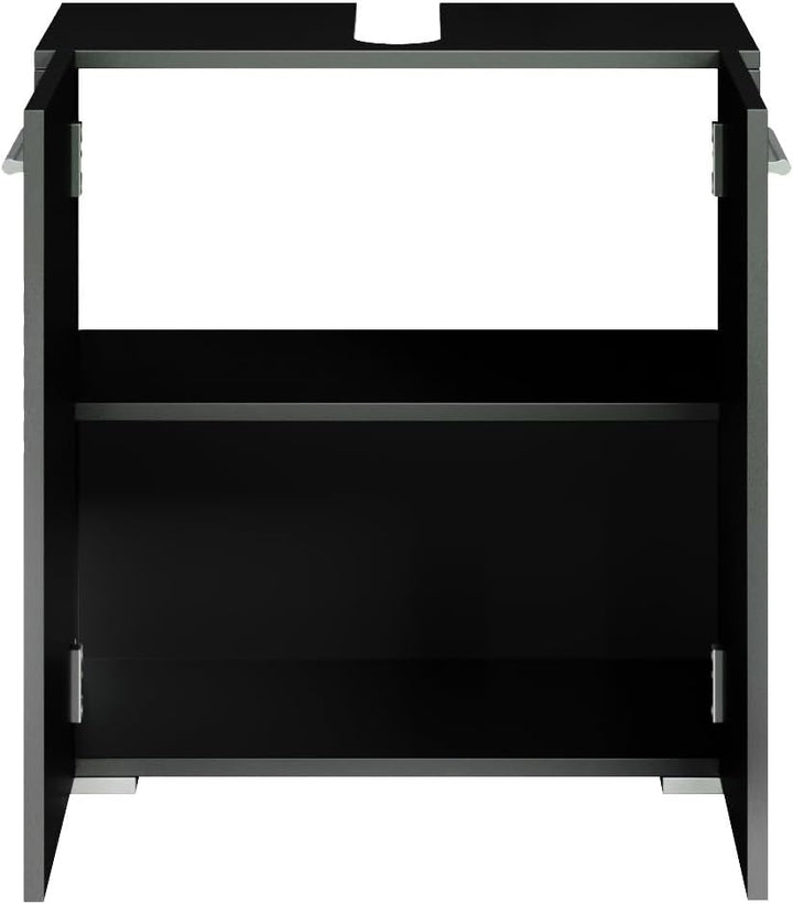 Badezimmer Badmöbel Jupiter Schwarz - Unterschrank Badmöbelset Badschrank Schrank Waschbeckenuntersc