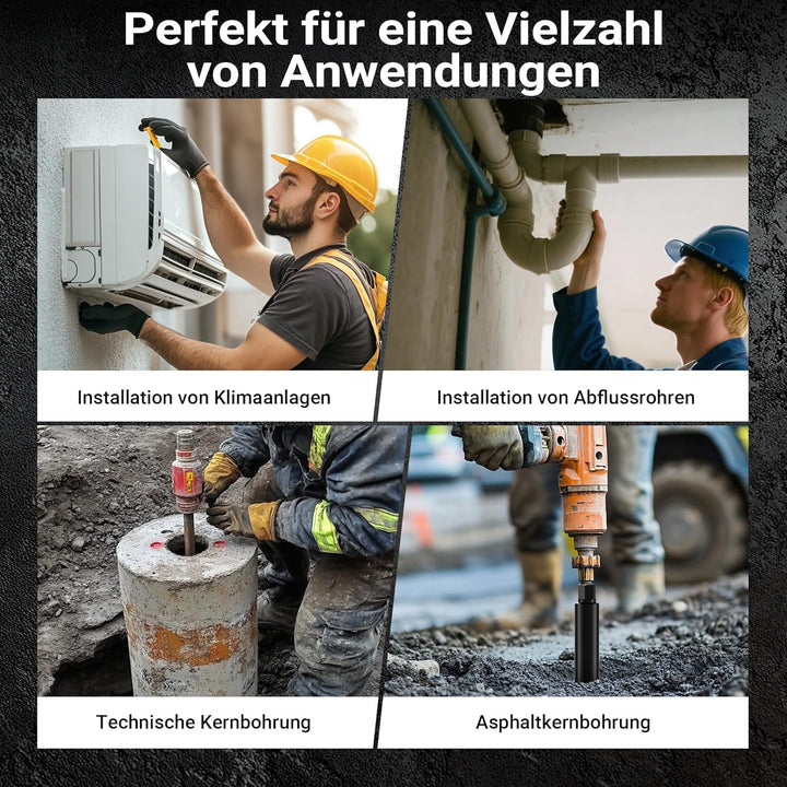 Wiltec Diamantbohrkrone Typ 2 (Mesh) Ø 67 mm, Bohrkrone 450 mm, 1¼ UNC Nassbohrkrone, Diamantbohrer