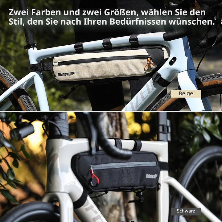 Fahrrad Rahmentasche Oberrohrtasche spritzwassergeschützt Dreieckstasch Doppelseitiger Reissverschlu