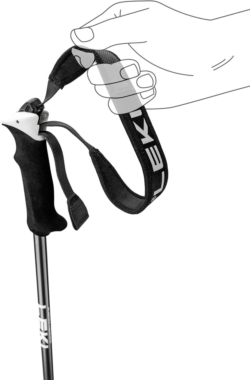 LEKI Damen Elite Lady Skistöcke black-dark anthracite-white 105CM, black-dark anthracite-white 105CM