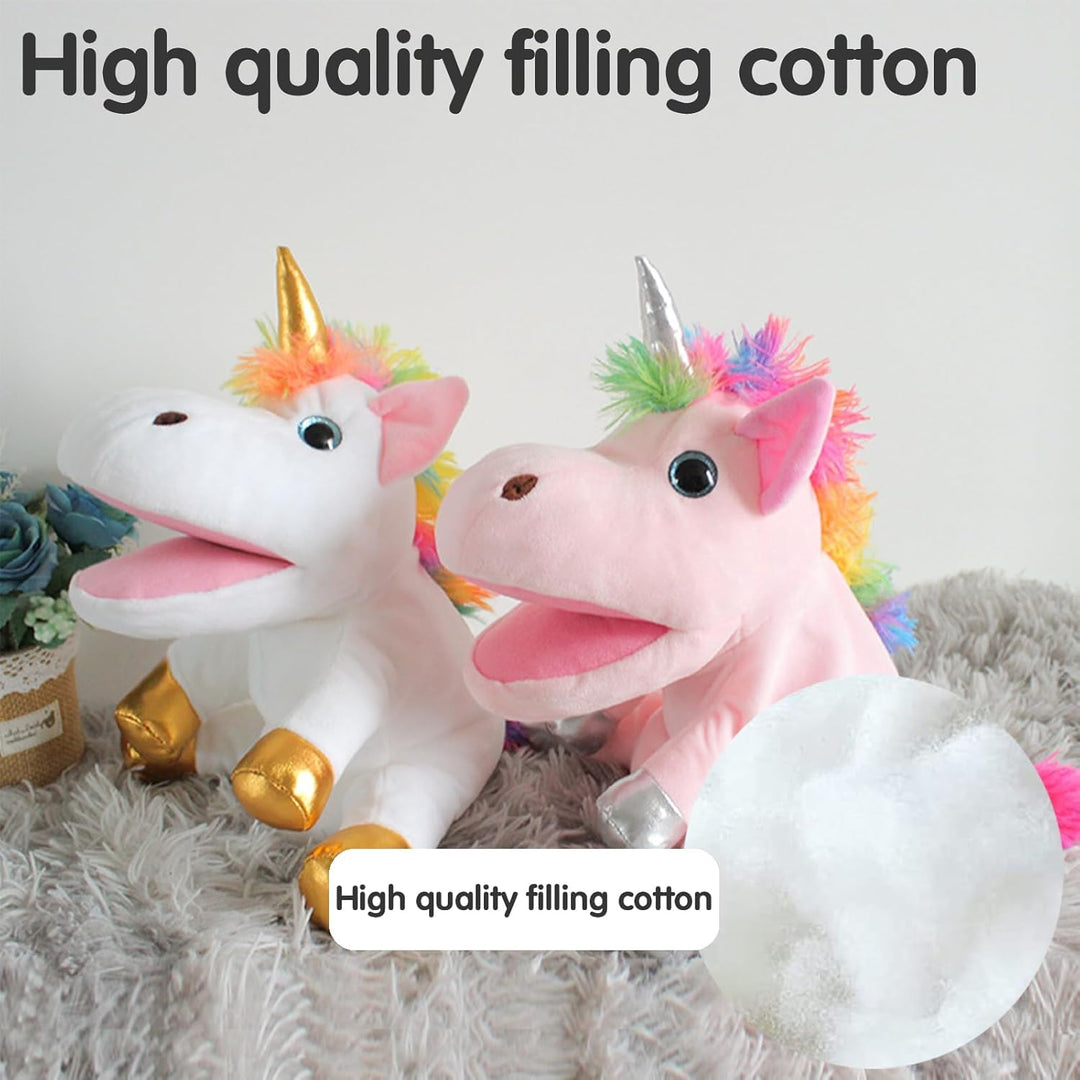 Einhorn Kuscheltier Handpuppe Interaktive Spielzeuggeschenke für Erwachsene Handpuppe Plüschtier (30