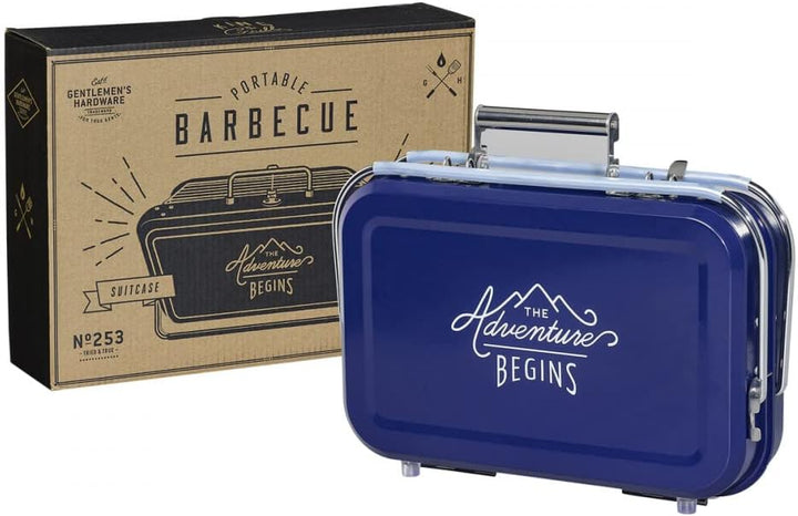 Gentlemen's Hardware GEN253 Tragbarer Grill, blau, 32 x 31,5 x 40 cm