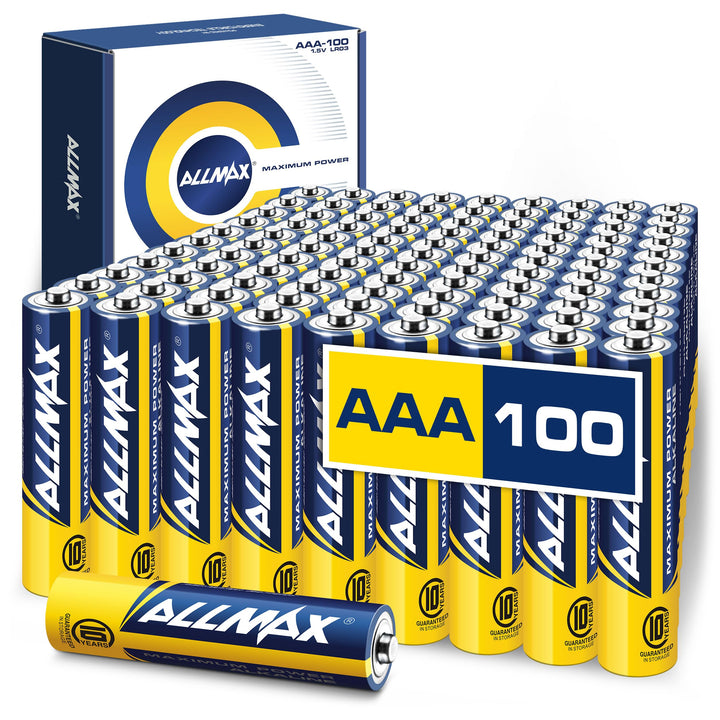 Allmax AAA Micro (LR03) Maximum Power Alkaline Triple A Batterien (100 Stück) - Ultra-Langlebigkeit,