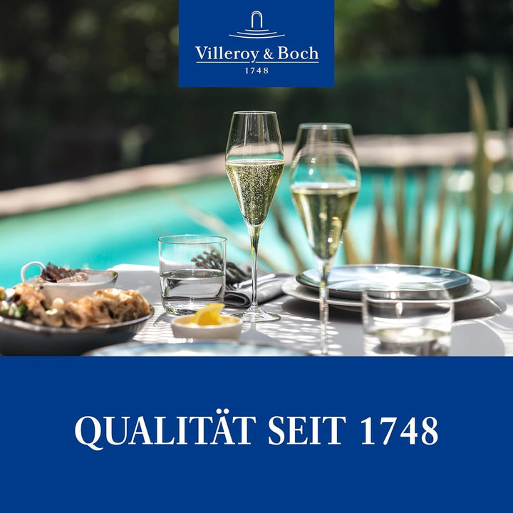 Villeroy &amp; Boch – La Divina Champagnerkelch Set 4 teilig, Champagner Gläser, Sektkelche, hochwertige