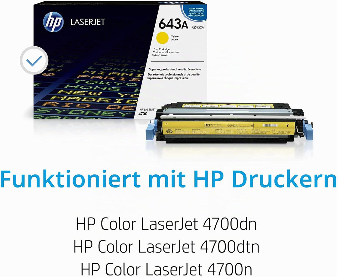 HP 643A Gelb Original LaserJet Tonerkartusche, Gelb