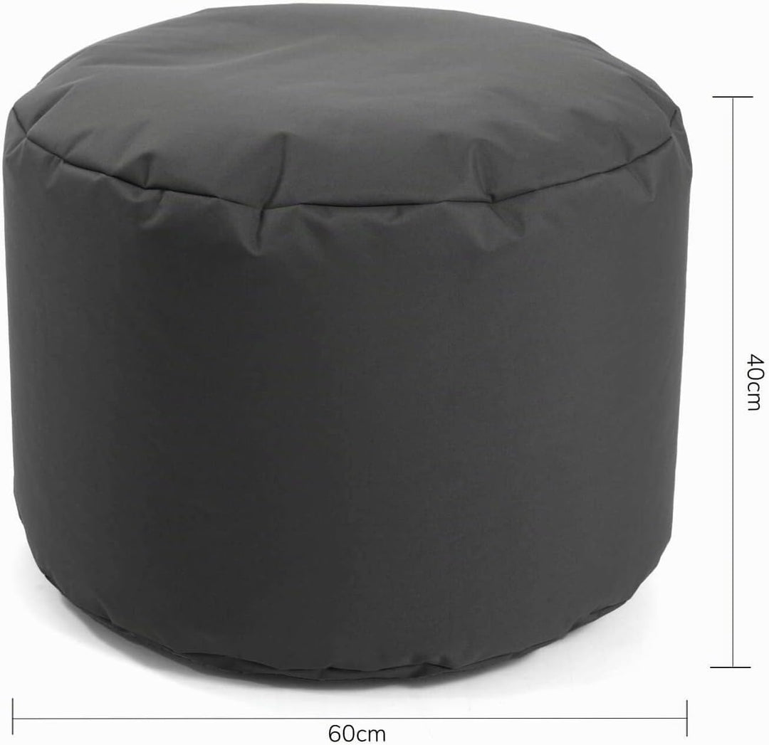 mokebo® Outdoor Pouf o. Hocker 60x40cm in Beige für Balkon &amp; Garten &