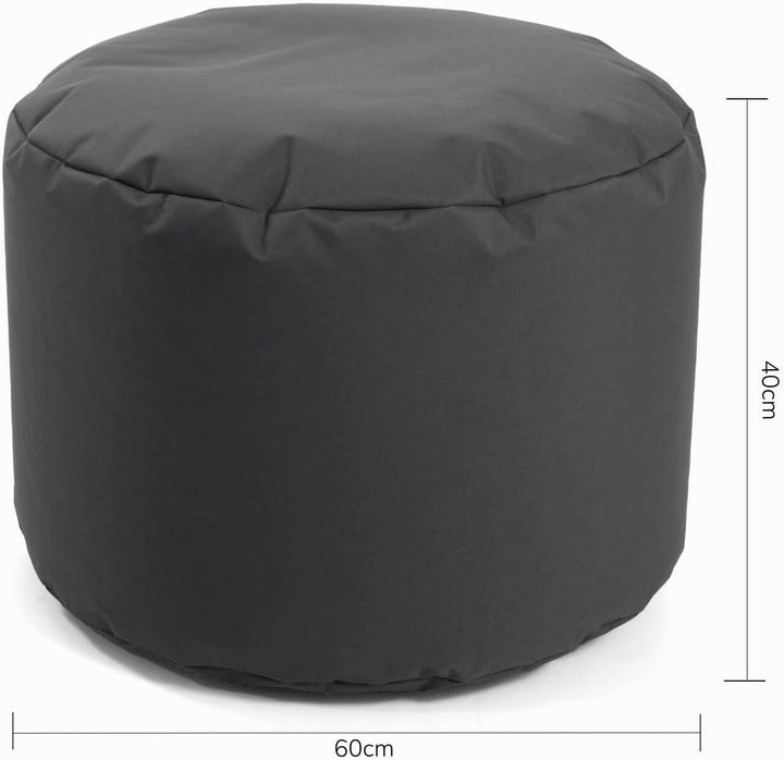 mokebo® Outdoor Pouf o. Hocker 60x40cm in Beige für Balkon &amp; Garten &