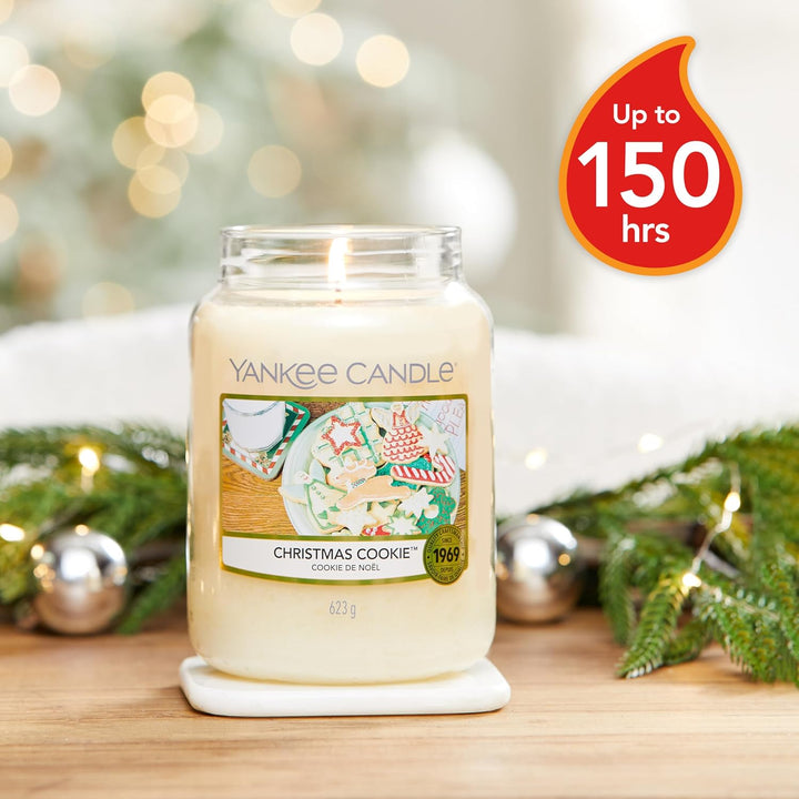Yankee Candle Duftkerze im Glas (gross) | Christmas Cookie | Kerze mit langer Brenndauer bis zu 150