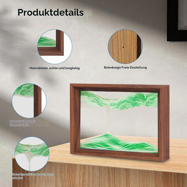 AzureLeap Sandbilder zum Drehen 3D Sandscape die Sandkunst in Tiefsee Fliessende Sandmalerei Sandbil
