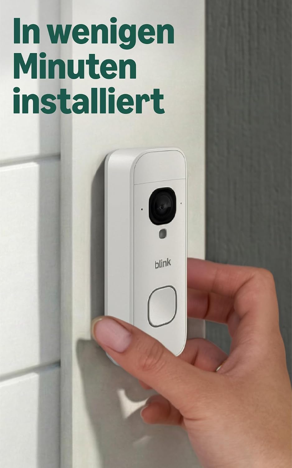 Blink Videotürklingel 2K+ (Batterie, neueste Gen.) | Kopf-bis-Fuss-Aufnahme | 2K | IP65 | Lange Batt