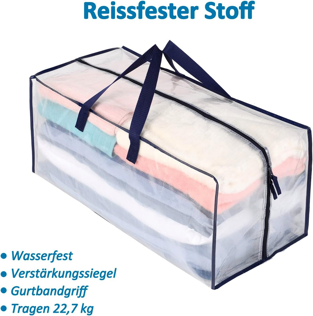 VENO 2-er Pack extra grosse Umzugstaschen mit Rucksackgurten, Umzugshelfer, starke Griffe und Reissv
