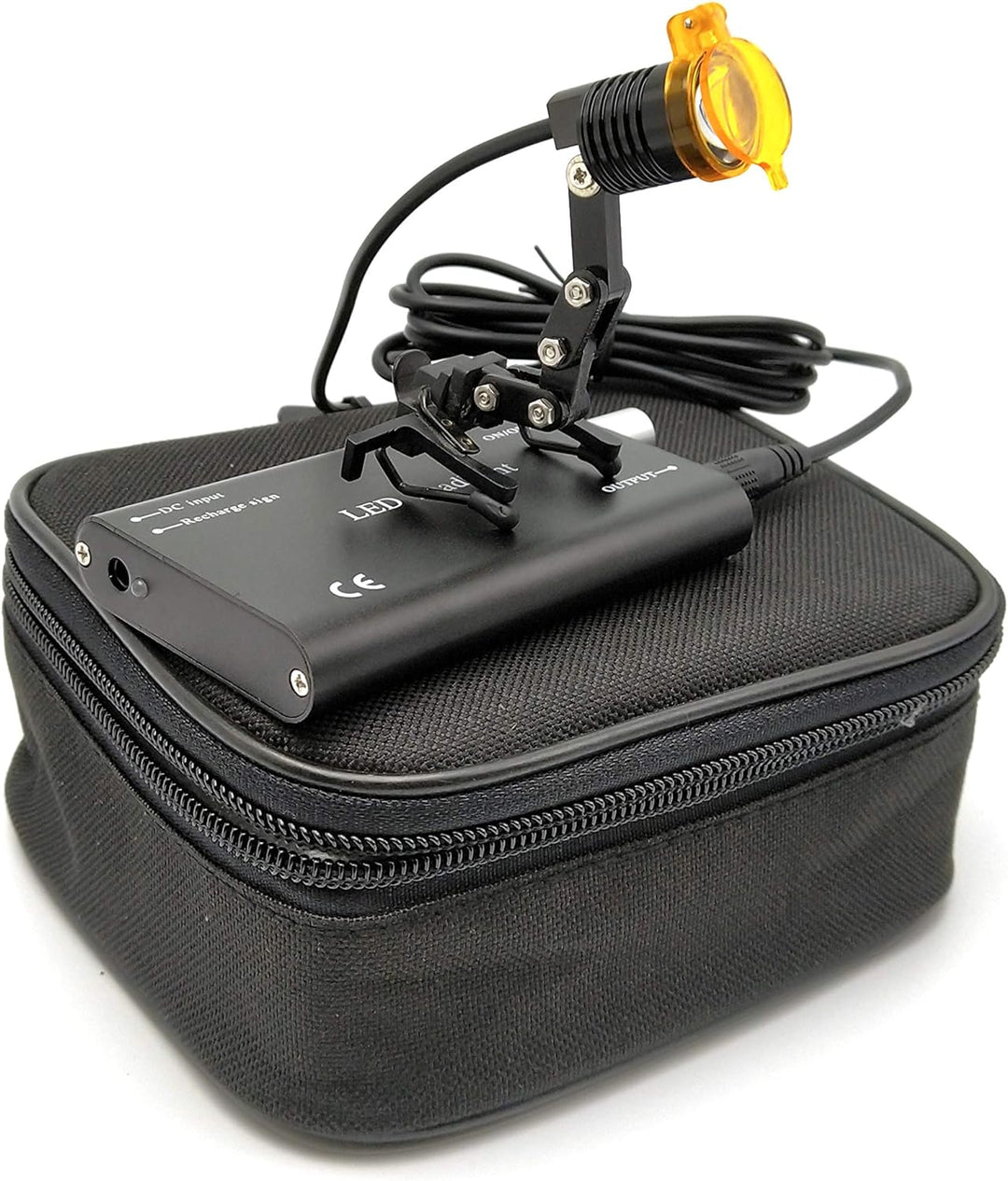 BONEW 3 W LED Dental-Stirnlampe mit Filter zum Anklippen, Schwarz