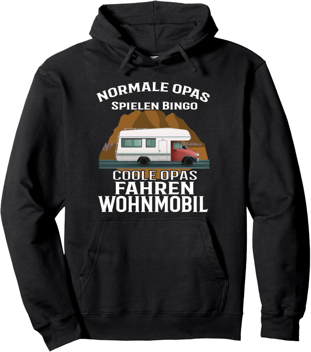 Normale Opas spielen Bingo coole Opas fahren Wohnmobil Frau Pullover Hoodie