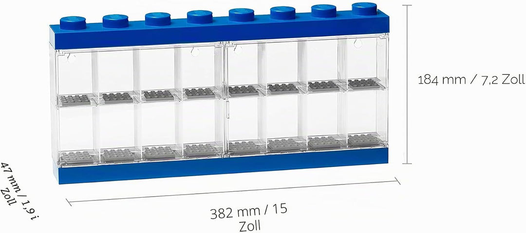 Room Copenhagen LEGO Minifigur Vitrine 16, blau, One Size Single