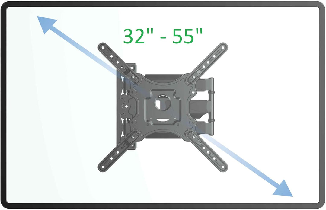 TV Wandhalterung Fernseher Halterung schwenkbar Neigbar LCD-TV LED für 32-55 Zoll Flach & Curved Fer
