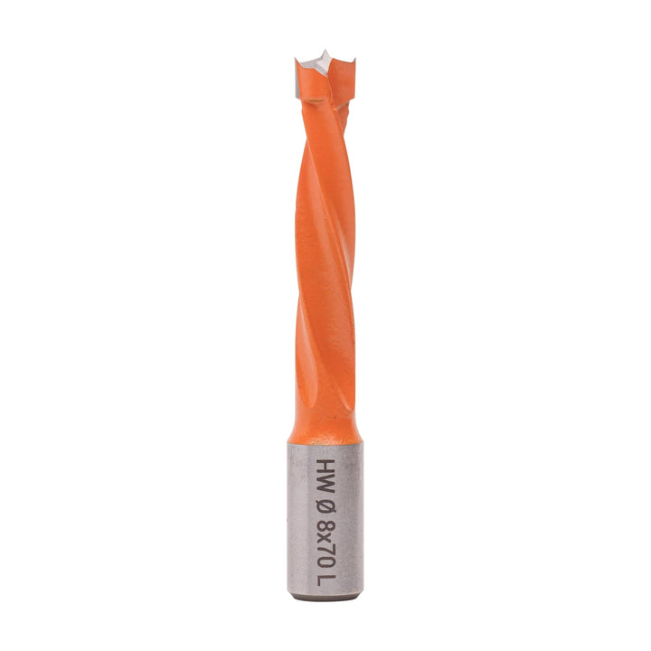 ENT 22324 Dübelbohrer HW, Schaft (S) 10 mm, Durchmesser (D) 8 mm, NL 43 mm, SL 20 mm, L 70 mm, Links
