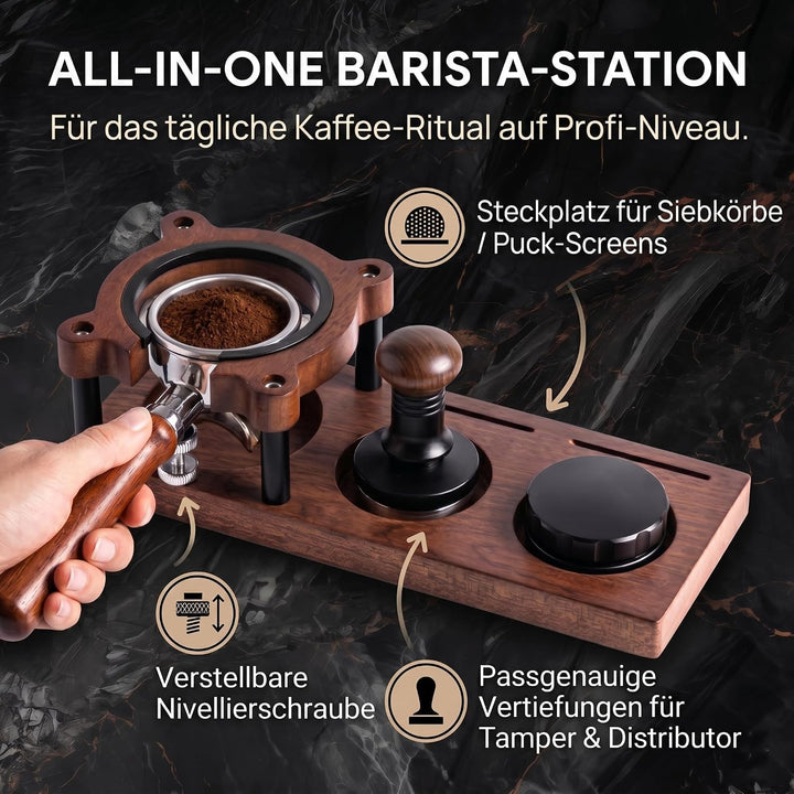 Espresso Tamperstation, Espresso Zubehör Organizer Multifunktionale Tamperstation für Barista Kaffee