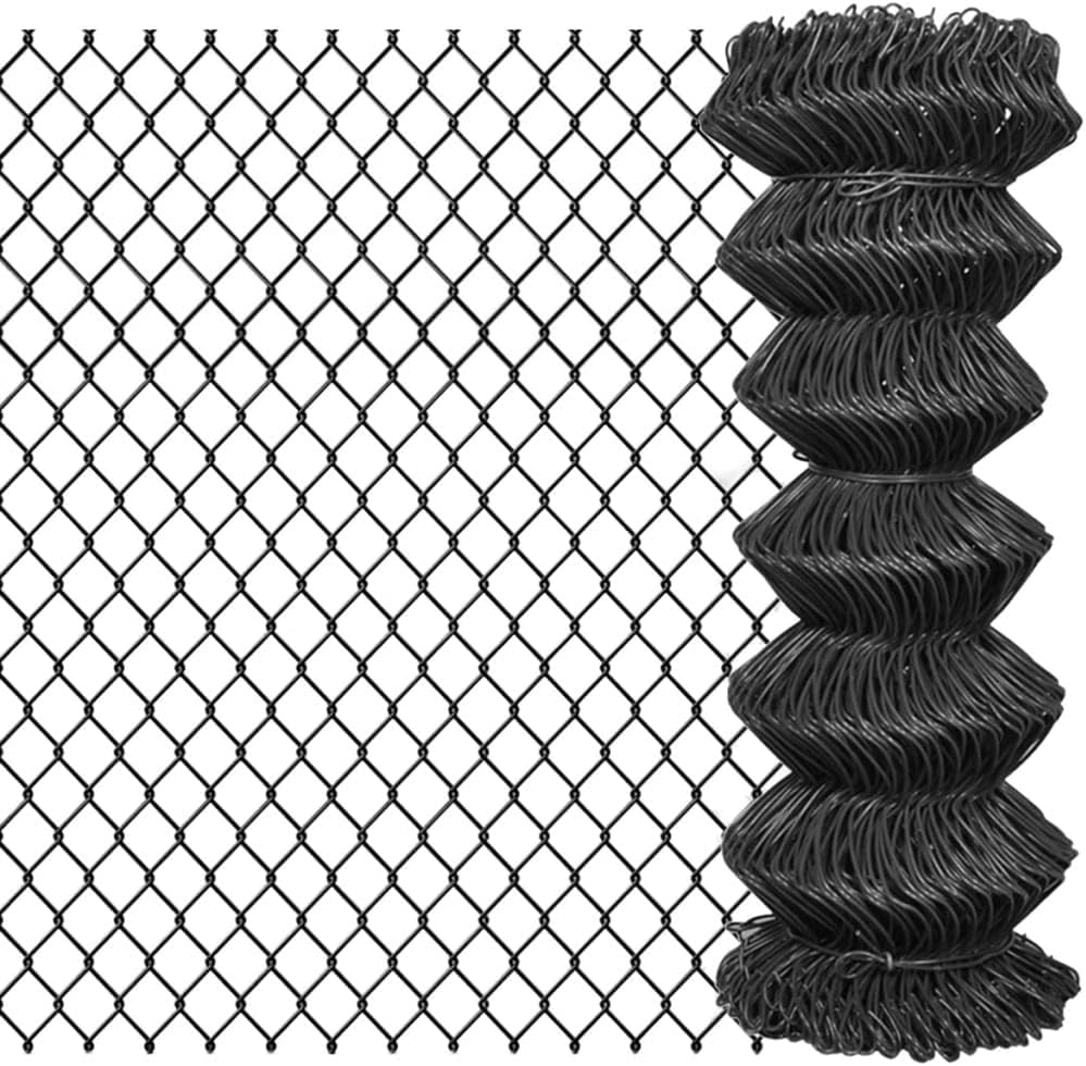 HOMIUSE Maschendrahtzaun 25x1 m Stahl Grau Gartenzaun Metall Drahtgitter Zaun für Hunde Gartenzaun S