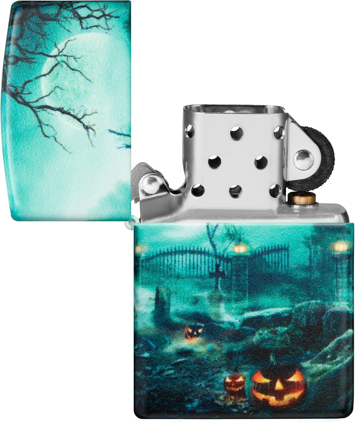 ZIPPO – Crypto Currency Design – Color Image Green Matte – Sturmfeuerzeug, nachfüllbar, in hochwerti