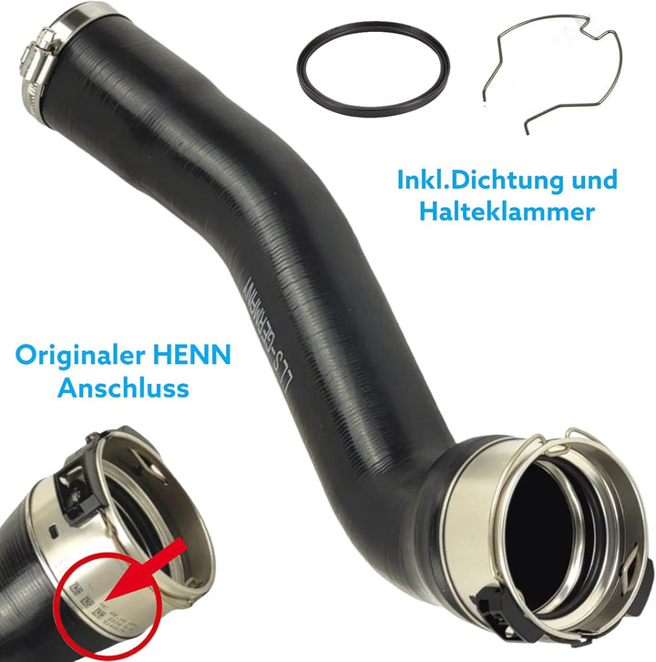 Ladeluftschlauch Turboschlauch kompatibel mit Jeep Compass (MK49), 2.0 CRD, 2.2 CRD, 04891966AB, Ori