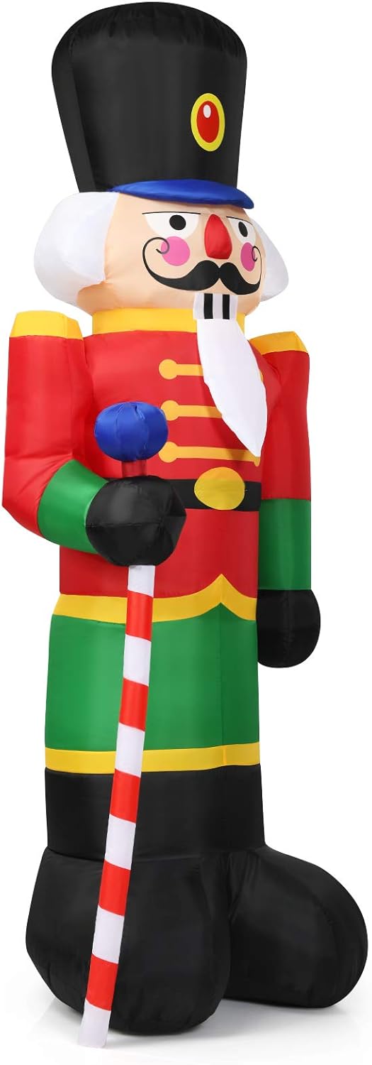 DREAMADE Aufblasbare Weihnachtliche Nussknackerfigur, wasserdichte Gartendeko, Weihnachtsdeko mit In