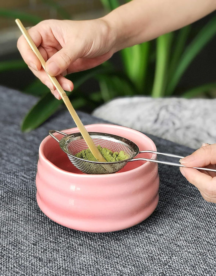 Keramik Matcha Schale, Handgefertigte Japanische Grüntee Tasse, Matcha Teeschale mit Schneebesen für