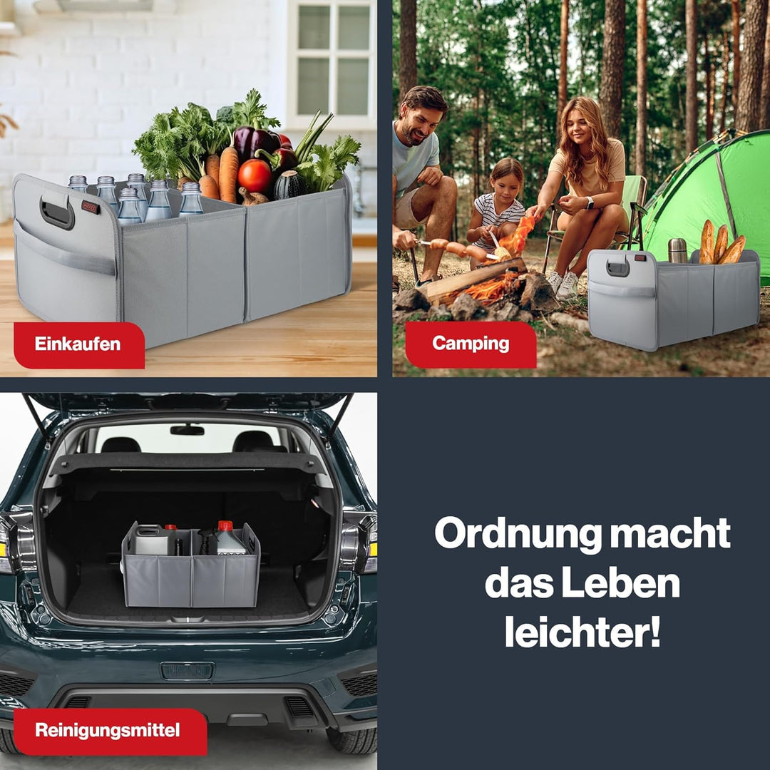 PROTEX Kofferraum Organizer [Testsieger 2025] 44L Auto Kofferraumtasche | Organizer Auto | Faltbare,