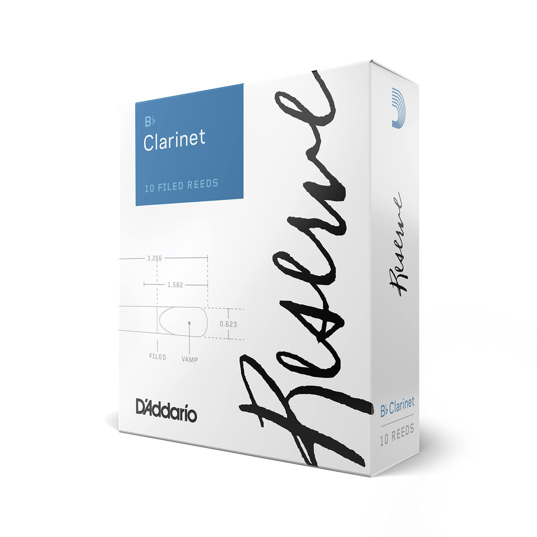 D'Addario Reserve Blätter für Bb-Klarinette (Böhm) Stärke 3.0 (10 Stück) Stärke 3,0 Non-Organic, Stä