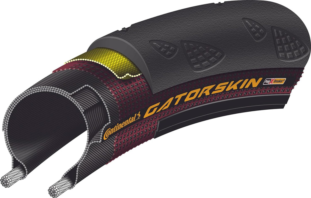 Continental Gatorskin Reifen 700x25 C 25-622 Schwarz, 700x25 C 25-622 Schwarz